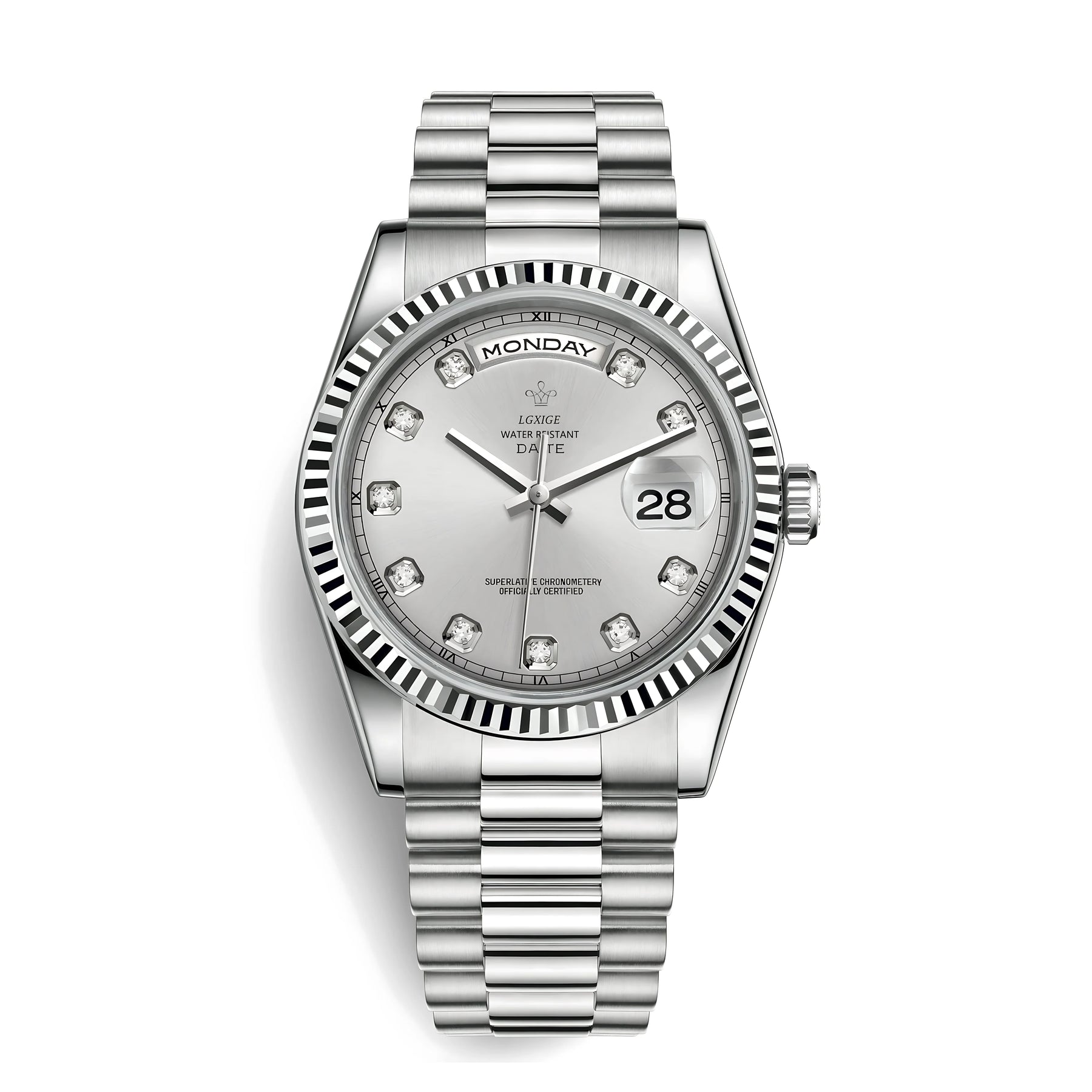 THE DATE JEWELS - Argent Soleil - Leclerc Watches