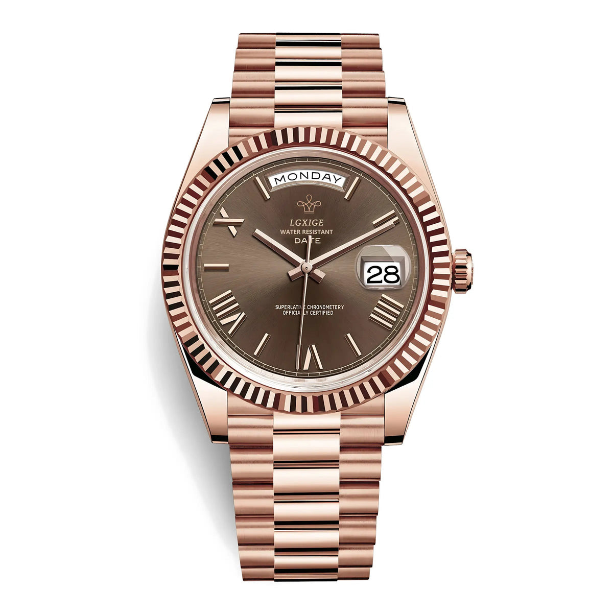 THE DATE - Chocolate - Leclerc Watches