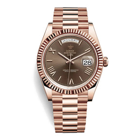 THE DATE - Chocolate - Leclerc Watches