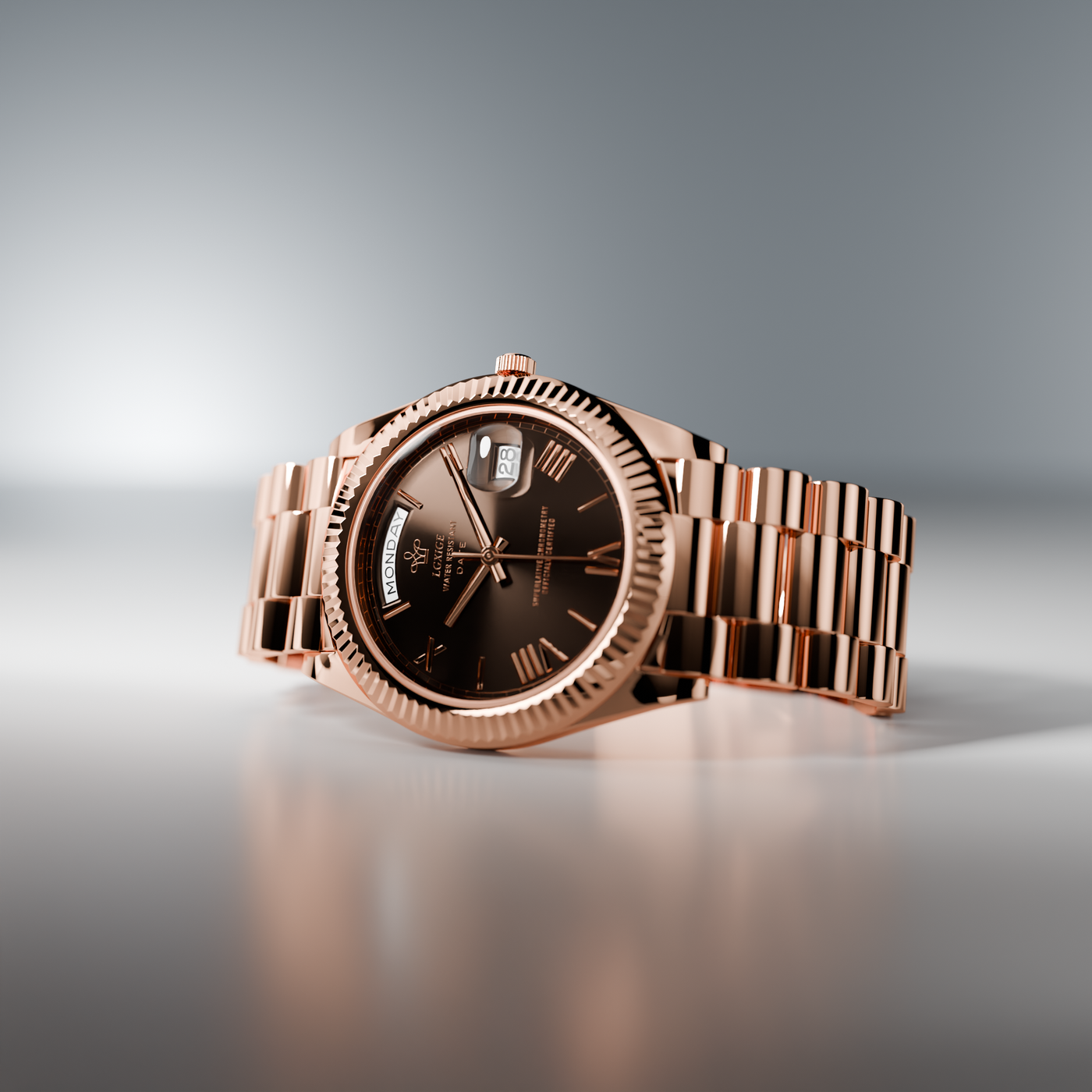 THE DATE - Chocolate - Leclerc Watches