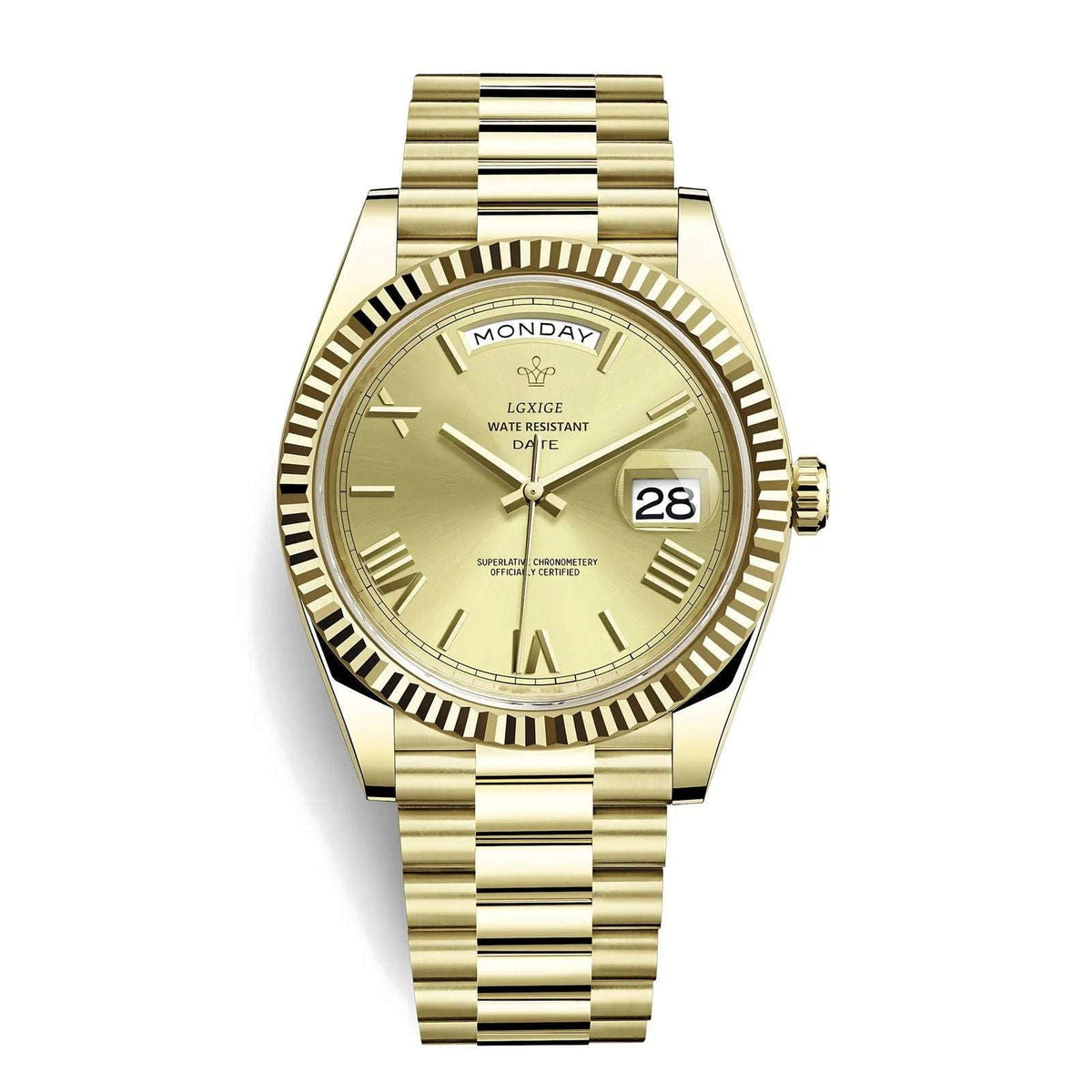 THE DATE - Champagne draft - Leclerc Watches