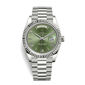 THE DATE - Olive - Leclerc Watches