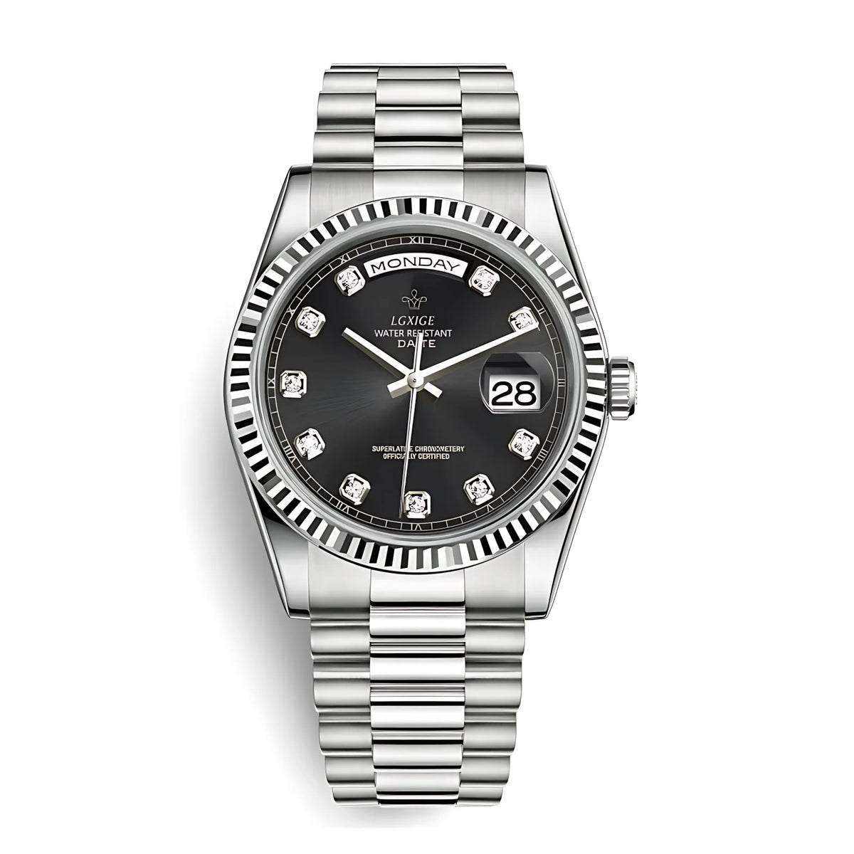 THE DATE JEWELS - Obsidian - Leclerc Watches